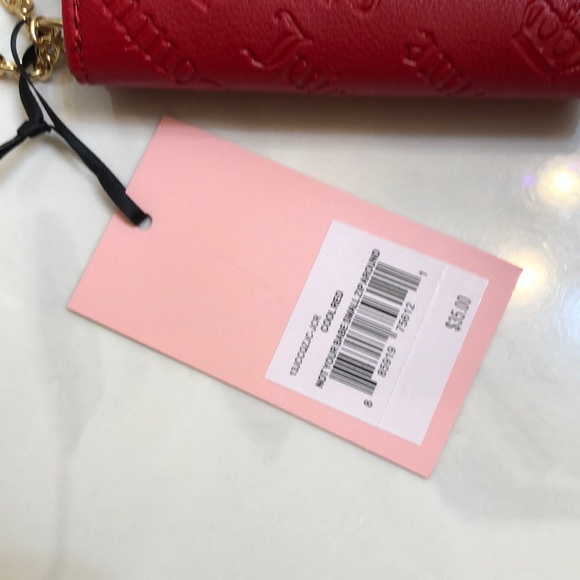 Juicy Couture Cool Red Not Your Babe Small Zip Around Bifold Wallet NWT - Picture 6 of 16